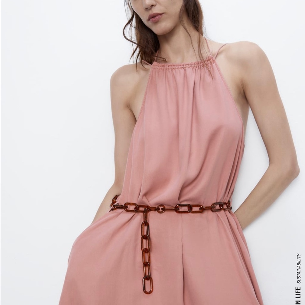 ZARA pink halter dress. Sells for $20 more in US